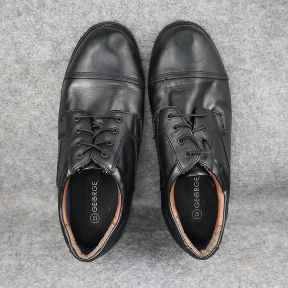 George Shoes Mens 12 Derby Oxford Classic Dress Work Formal Black Leather main image 5